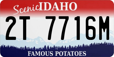 ID license plate 2T7716M