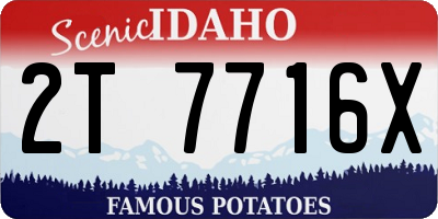 ID license plate 2T7716X