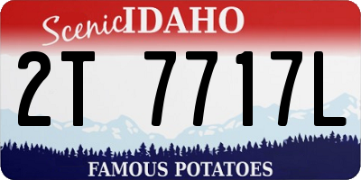 ID license plate 2T7717L