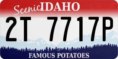 ID license plate 2T7717P