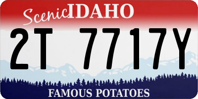 ID license plate 2T7717Y