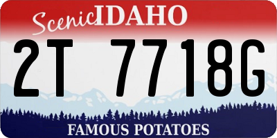 ID license plate 2T7718G