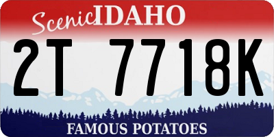 ID license plate 2T7718K