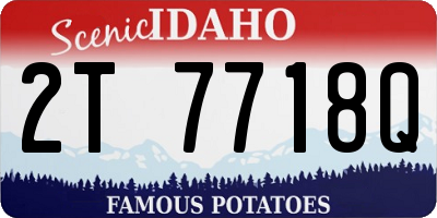ID license plate 2T7718Q