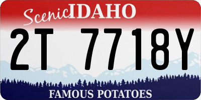 ID license plate 2T7718Y