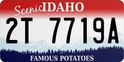 ID license plate 2T7719A