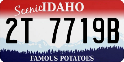 ID license plate 2T7719B