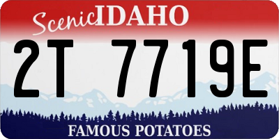 ID license plate 2T7719E