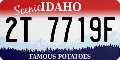 ID license plate 2T7719F
