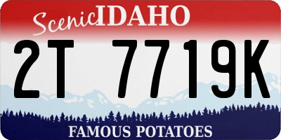 ID license plate 2T7719K
