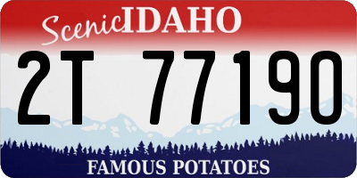 ID license plate 2T7719O