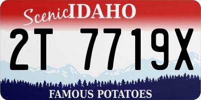 ID license plate 2T7719X