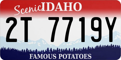 ID license plate 2T7719Y