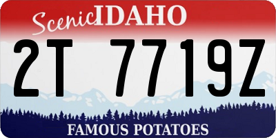 ID license plate 2T7719Z
