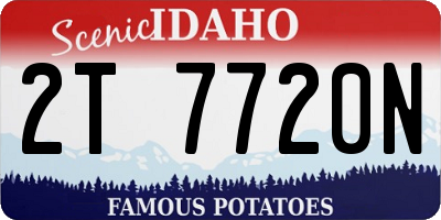 ID license plate 2T7720N
