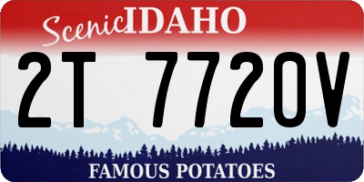 ID license plate 2T7720V