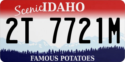 ID license plate 2T7721M