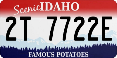 ID license plate 2T7722E