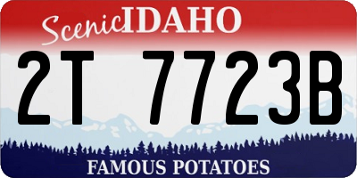 ID license plate 2T7723B