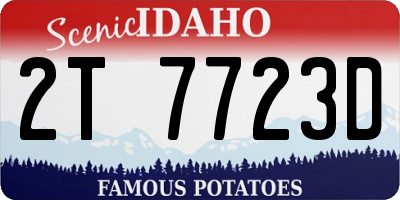 ID license plate 2T7723D