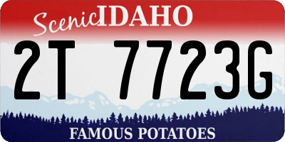 ID license plate 2T7723G