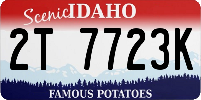 ID license plate 2T7723K