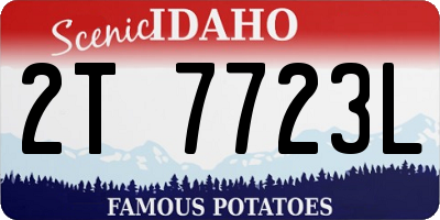 ID license plate 2T7723L