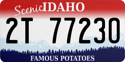 ID license plate 2T7723O
