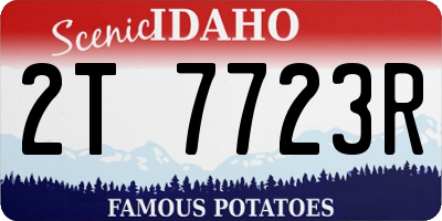 ID license plate 2T7723R