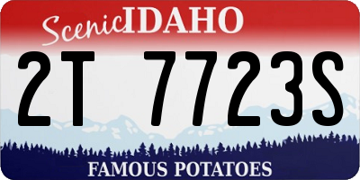 ID license plate 2T7723S