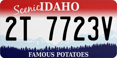 ID license plate 2T7723V