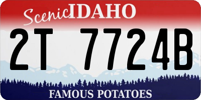ID license plate 2T7724B