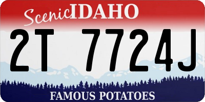 ID license plate 2T7724J