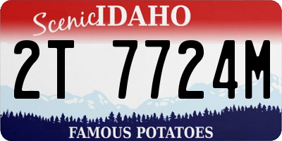 ID license plate 2T7724M