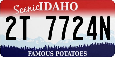 ID license plate 2T7724N