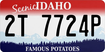 ID license plate 2T7724P