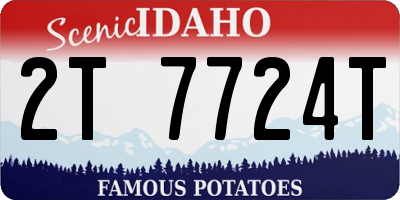 ID license plate 2T7724T