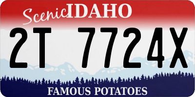 ID license plate 2T7724X