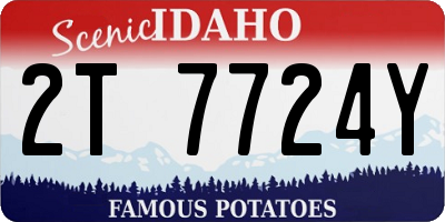 ID license plate 2T7724Y