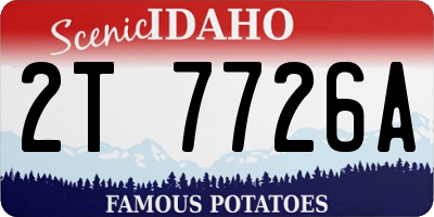 ID license plate 2T7726A
