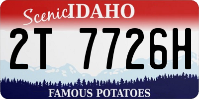 ID license plate 2T7726H