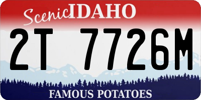 ID license plate 2T7726M