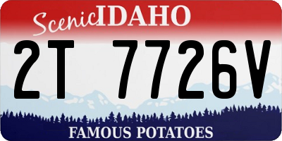 ID license plate 2T7726V