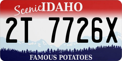 ID license plate 2T7726X