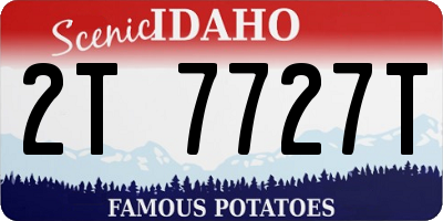 ID license plate 2T7727T