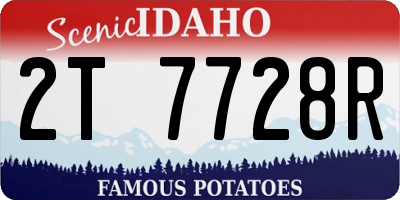 ID license plate 2T7728R