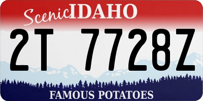 ID license plate 2T7728Z