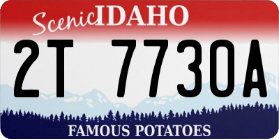 ID license plate 2T7730A