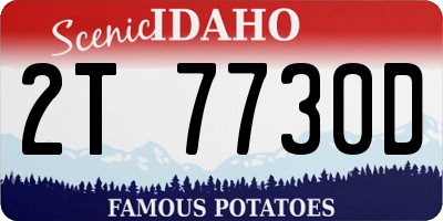 ID license plate 2T7730D