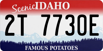 ID license plate 2T7730E